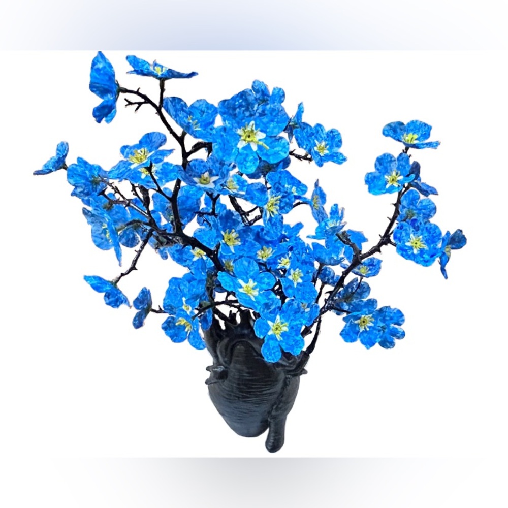 Hand Crafted Forget Me Not (Heart of Thorns) Mixed Media Surreal Sculpture Art - Picture 9 of 13